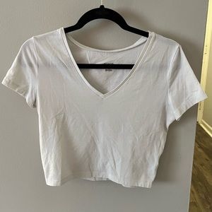 White Cropped T-Shirt